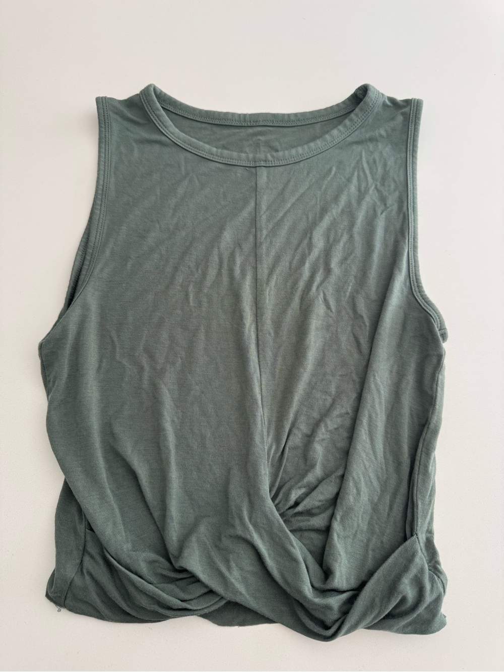ALO Yoga Twist-Front Tank Top - Sage Green